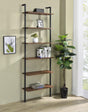 Coaster Owens 96-inch 6-shelf Wall Bookshelf Walnut