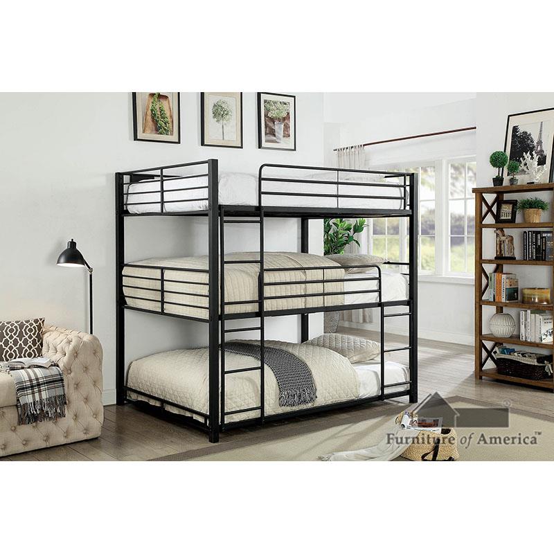 Furniture of America Olga I Full Triple Decker Bed