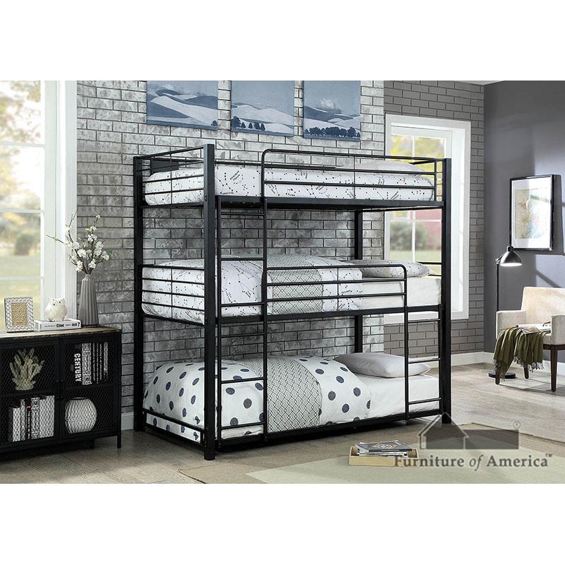 Furniture of America Olga I Twin Triple Decker Bed