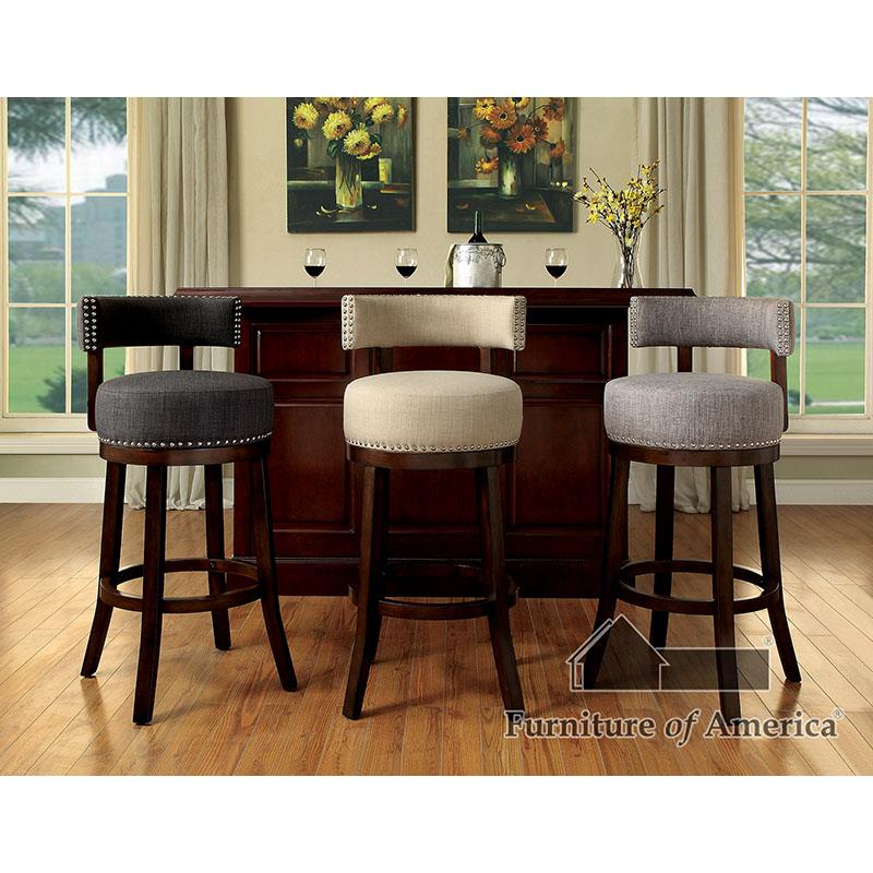 Furniture of America Lynsey 25" Bar Stool, Beige