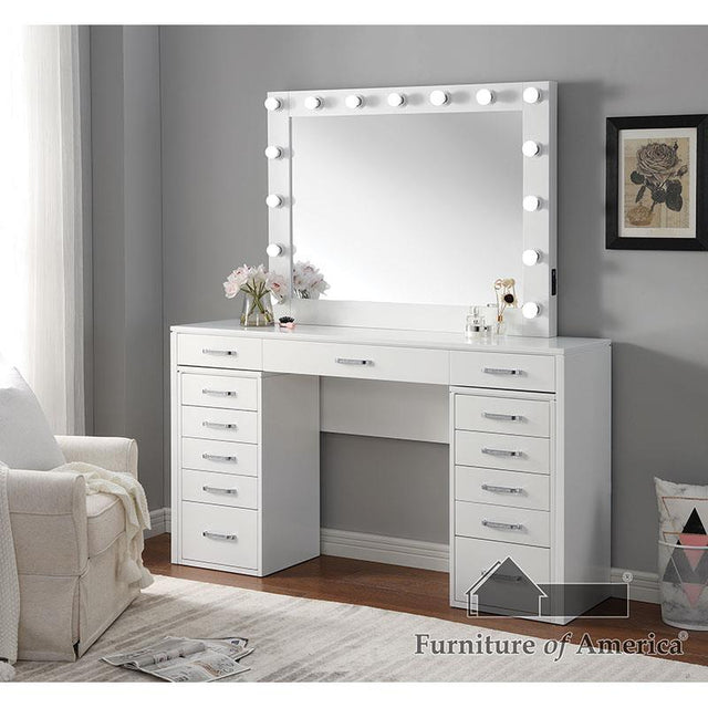 Furniture of America Aphrodite Vanity Set, White