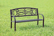 Furniture of America Potter Patio Steel Bench