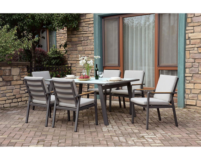 Furniture of America Alycia 7 Pc. Patio Dining Set