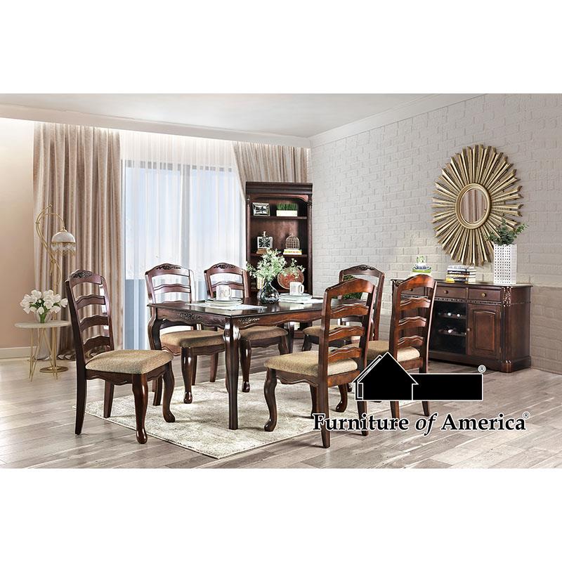 Furniture of America Townsville 7 Pc. Dining Table Set