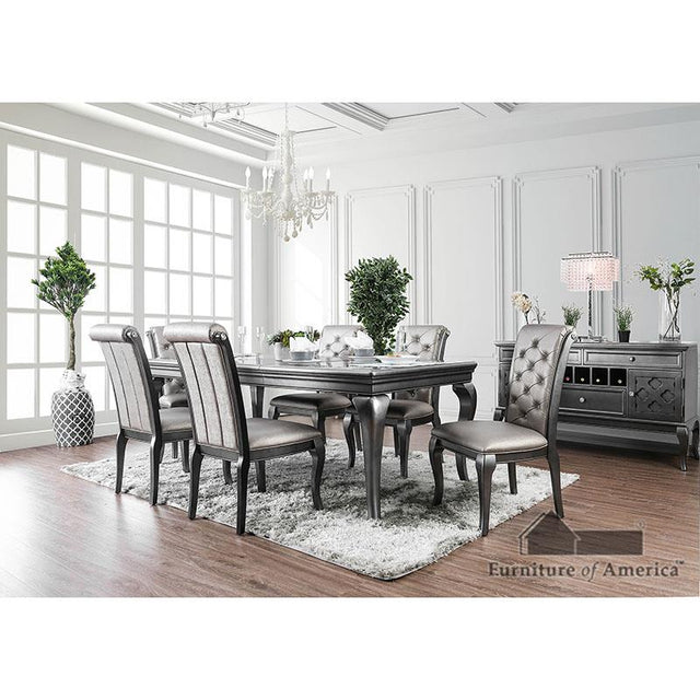 Furniture of America Amina 9 Pc. Dining Table Set