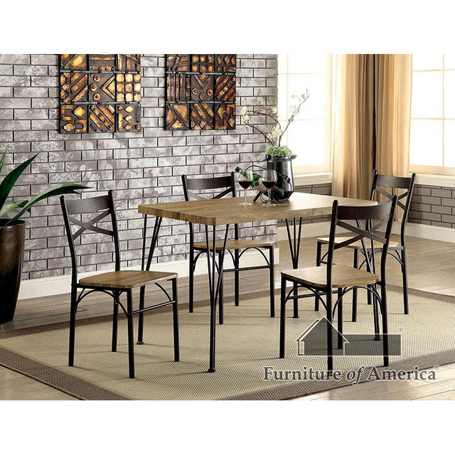 Furniture of America Banbury 5 Pc. 43" Dining Table Set, Gray