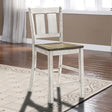 Furniture of America Dakota Counter Ht. Chair (2/CTN), A.White/Ash Brown