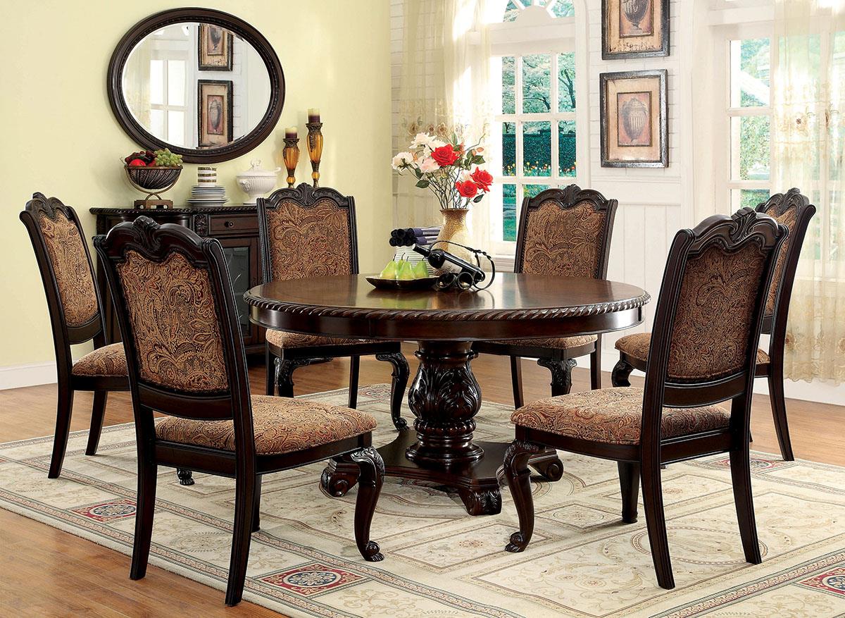 Furniture of America Bellagio 7 Pc. Dining Table Set