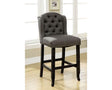 Furniture of America Sania Counter Ht. Wingback Chair, D.Gray (2/CTN)