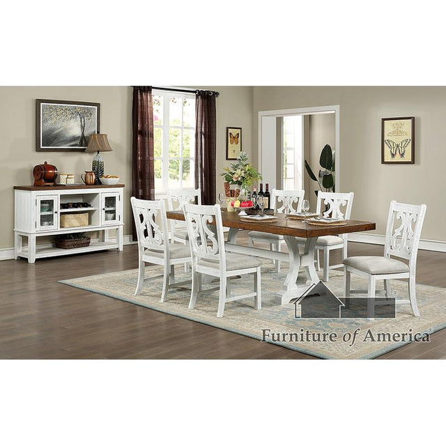 Furniture of America Auletta 7 Pc. Dining Table Set