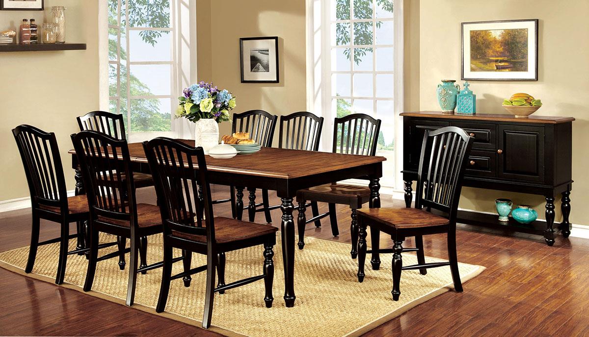 Furniture of America Mayville Dining Table w/ 1 X 18" Leaf