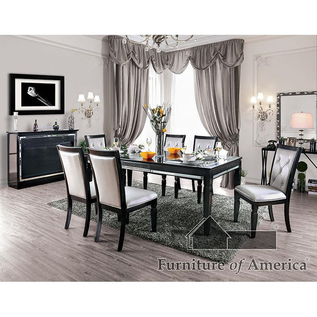 Furniture of America Alena Side Chair, Black (2/CTN)