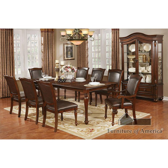 Furniture of America Sylvana 7 Pc. Dining Table Set (2AC+4SC)