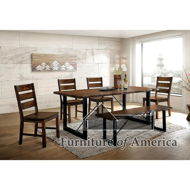 Furniture of America Dulce 6 Pc. Dining Table Set w/ Bench