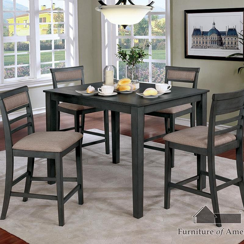 Furniture of America Fafnir 5 Pc. Counter Ht. Table Set