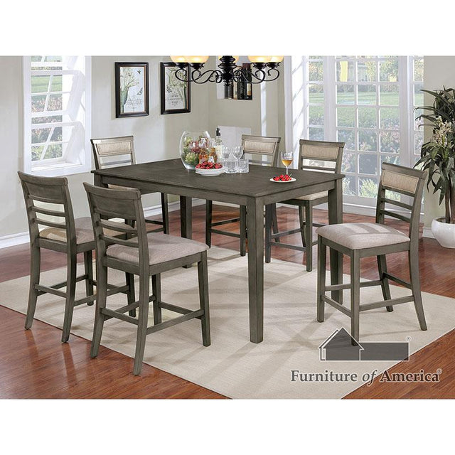 Furniture of America Fafnir 7 Pc. Counter Ht. Table Set