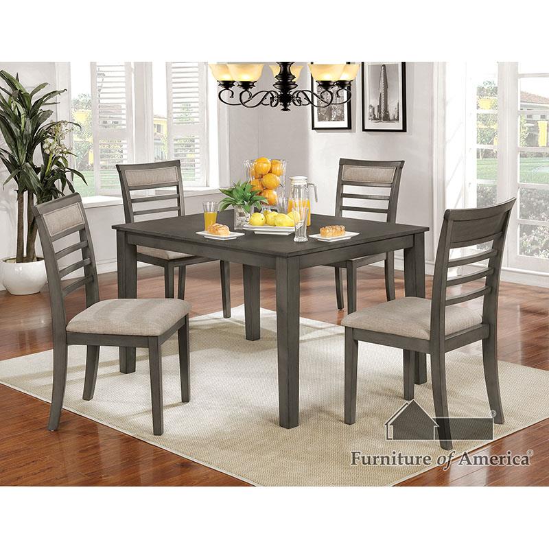 Furniture of America Fafnir 5 Pc. Dining Table Set, Gray