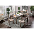 Furniture of America Taylah 7 Pc. Dining Table Set, Gray