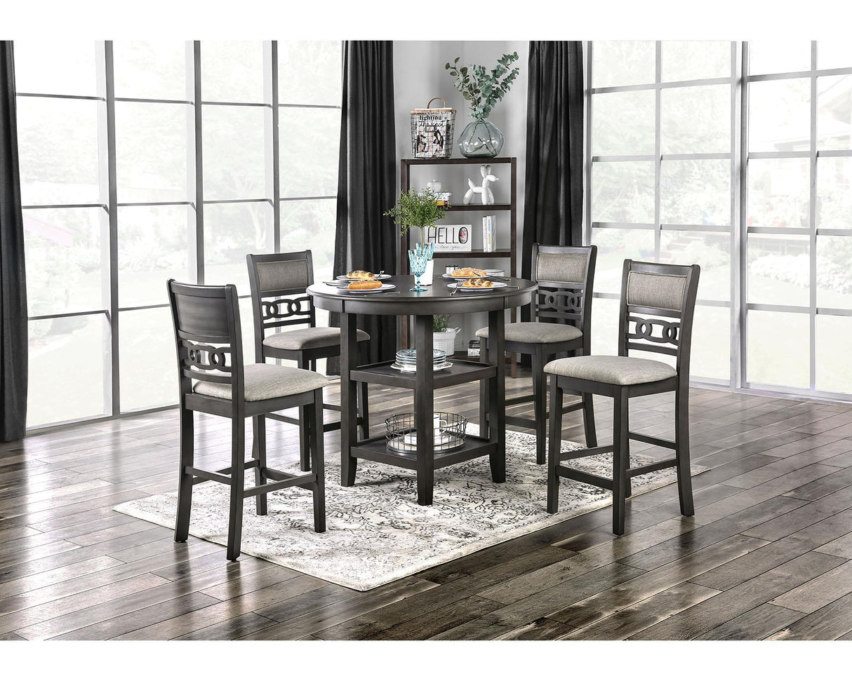 Furniture of America Milly 5 Pc. Counter Ht. Table Set