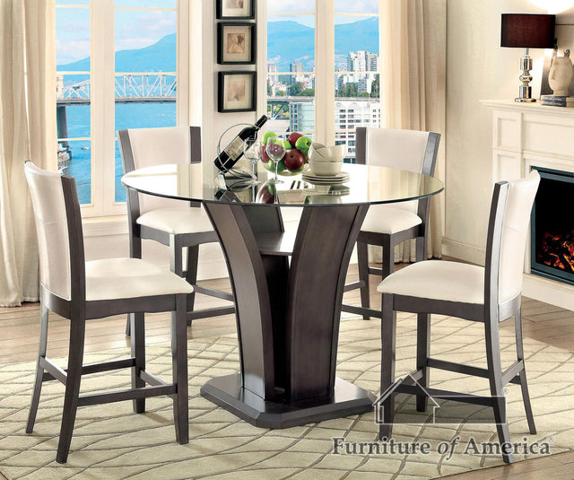 Furniture of America Manhattan III Round Counter Ht. Table