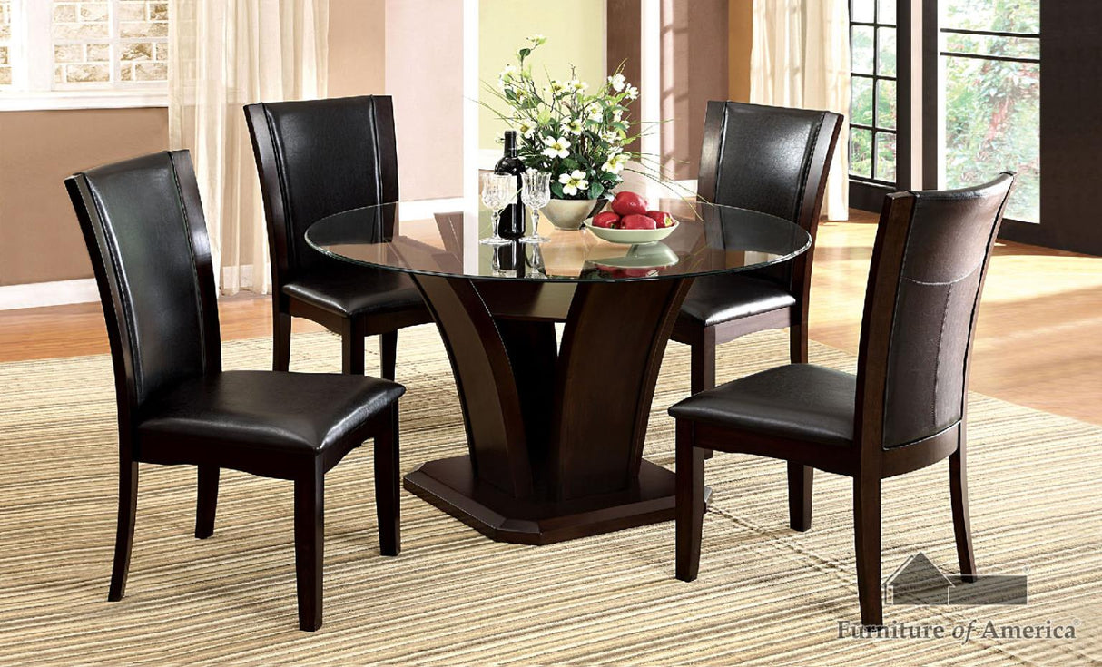 Furniture of America Manhattan III Side Chair, Espresso (2/CTN)