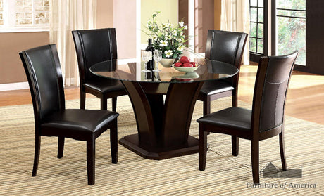 Furniture of America Manhattan III Side Chair, Espresso (2/CTN)