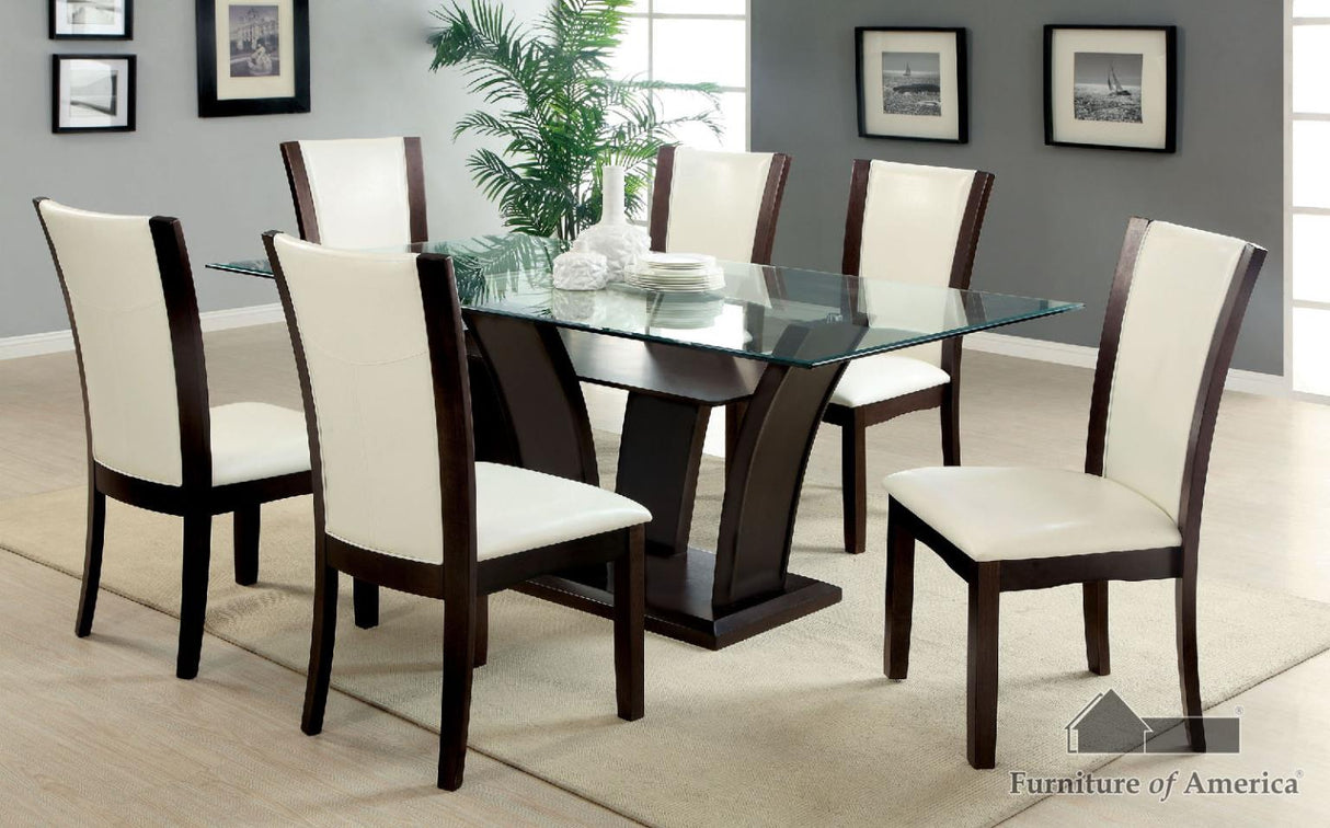 Furniture of America Manhattan III 7 Pc. Dining Table Set