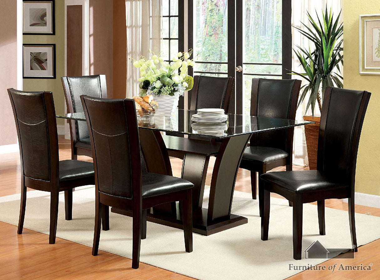 Furniture of America Manhattan III 7 Pc. Dining Table Set