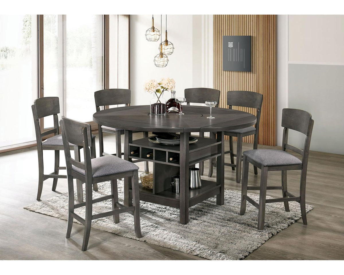 Furniture of America Stacie 7 PC. Dining Table Set