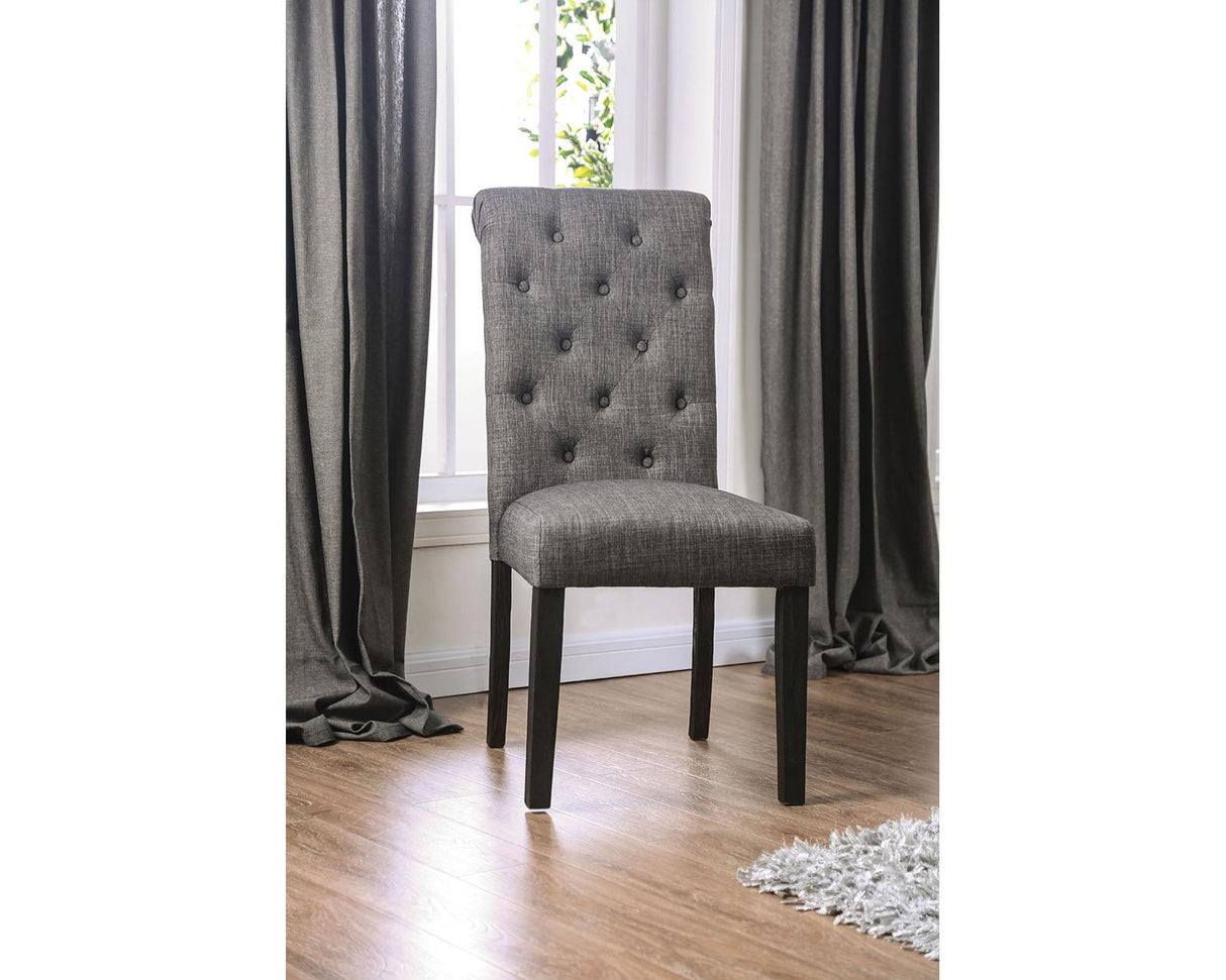 Furniture of America Alfred Side Chair, Gray (2/CTN)