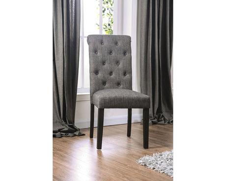 Furniture of America Alfred Side Chair, Gray (2/CTN)
