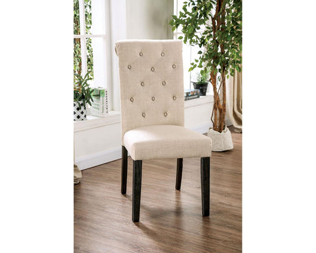 Furniture of America Alfred Side Chair, Ivory (2/CTN)