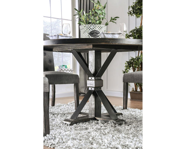 Furniture of America Alfred 5 Pc. Round Dining Table Set
