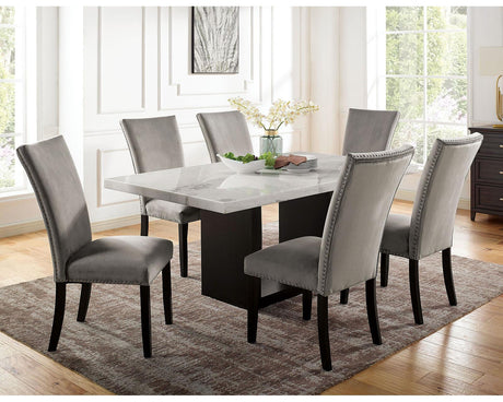 Furniture of America Kian I Side Chair, Light Gray (2/CTN)