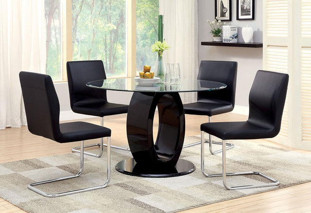 Furniture of America Lodia I 5 Pc. Round Dining Table Set