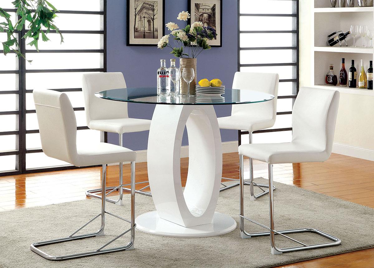Furniture of America Lodia II Round Counter Ht. Table