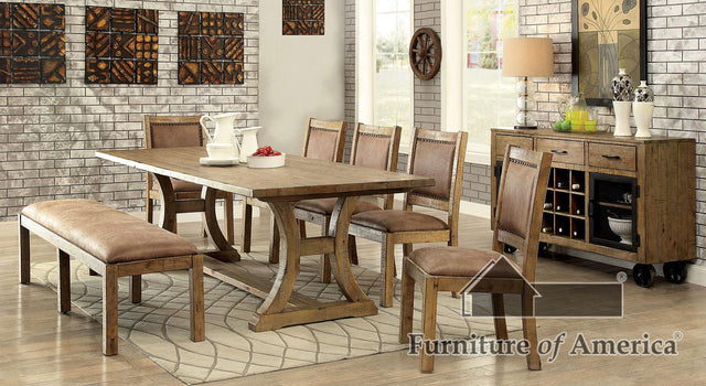 Furniture of America Gianna 7 Pc. Dining Table Set