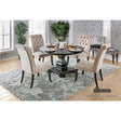 Furniture of America Nerissa Round Table, Antique Black