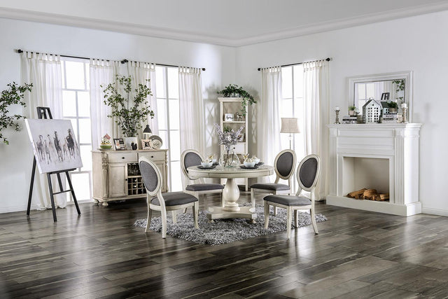 Furniture of America Kathryn 5 Pc. Round Dining Table Set