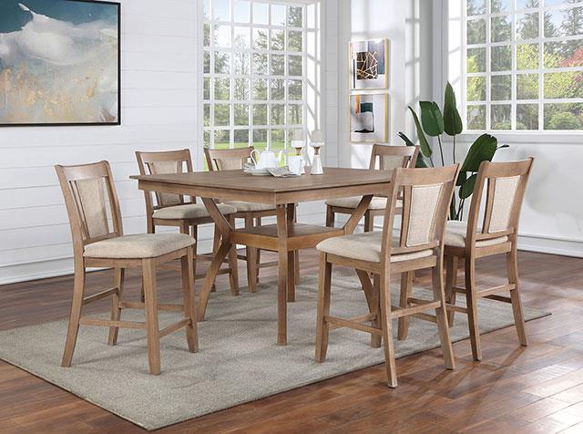 Furniture of America Upminster 7 Pc. Counter Ht. Table Set