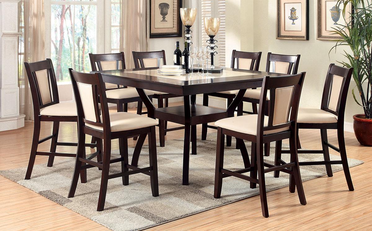 Furniture of America Brent II 7 Pc. Counter Ht. Table Set