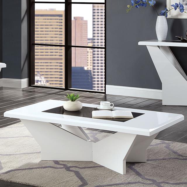 Furniture of America Dubendorf Coffee Table, White