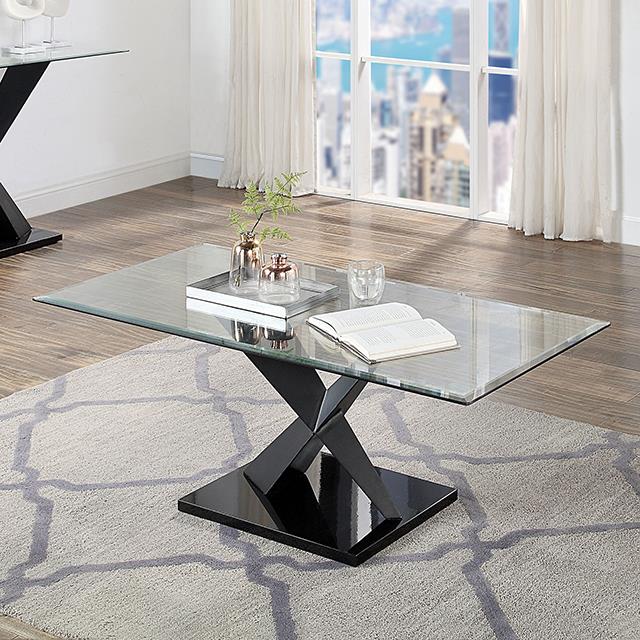 Furniture of America Xanthus Coffee Table, Black