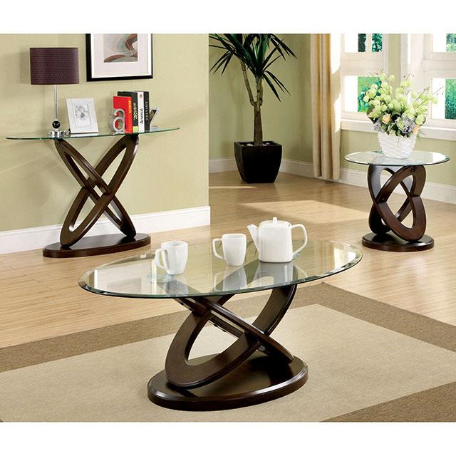 Furniture of America Atwood II End Table, Dark Walnut