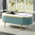 Furniture of America Koblenz Coffee Table, Light Teal