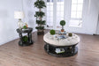 Furniture of America Mika Coffee Table w/ Cushion Top, Antique Gray
