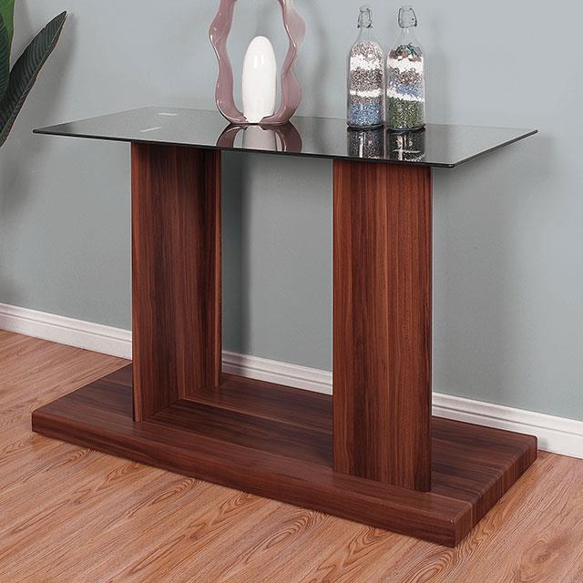 Furniture of America Mannedorf Sofa Table, Dark Walnut