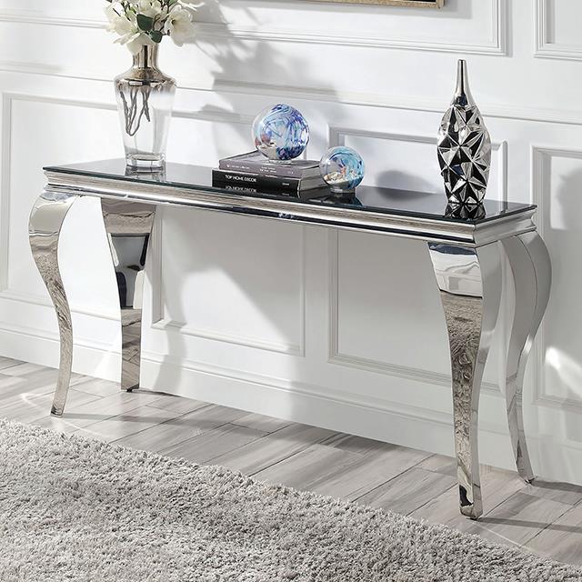 Furniture of America Wetzikon Sofa Table, Black