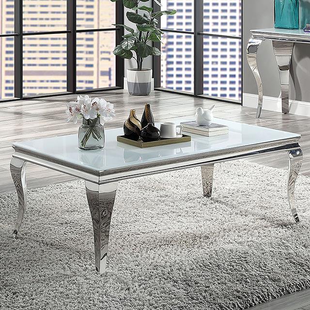 Furniture of America Wetzikon Coffee Table, White
