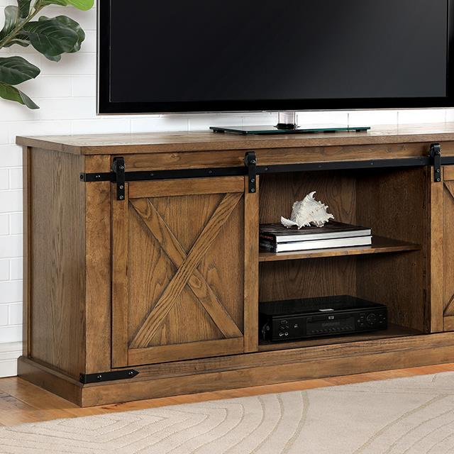 Furniture of America Borrego TV Stand, Dark Oak